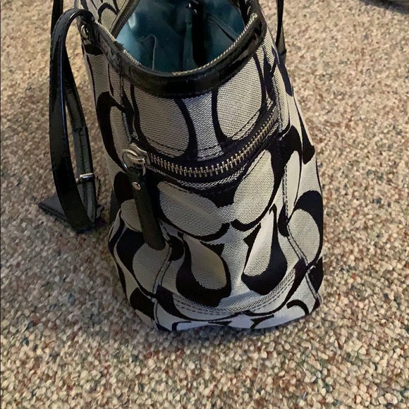 Coach Signature Canvas Tote in Black - Picture 9 of 11